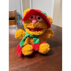 1987 Henson Associates The Muppets Baby Fozzie Bear 6" Plush Christmas